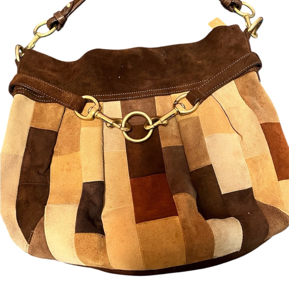 Patchwork Suede Shoulder Bag
